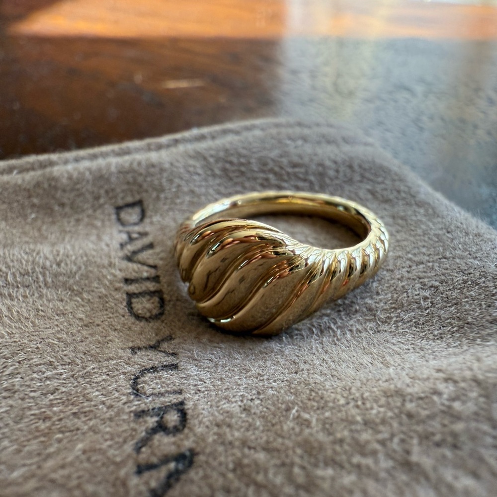 18K David Yurman Sculpted Cable Pinky Ring - SZ 4.5